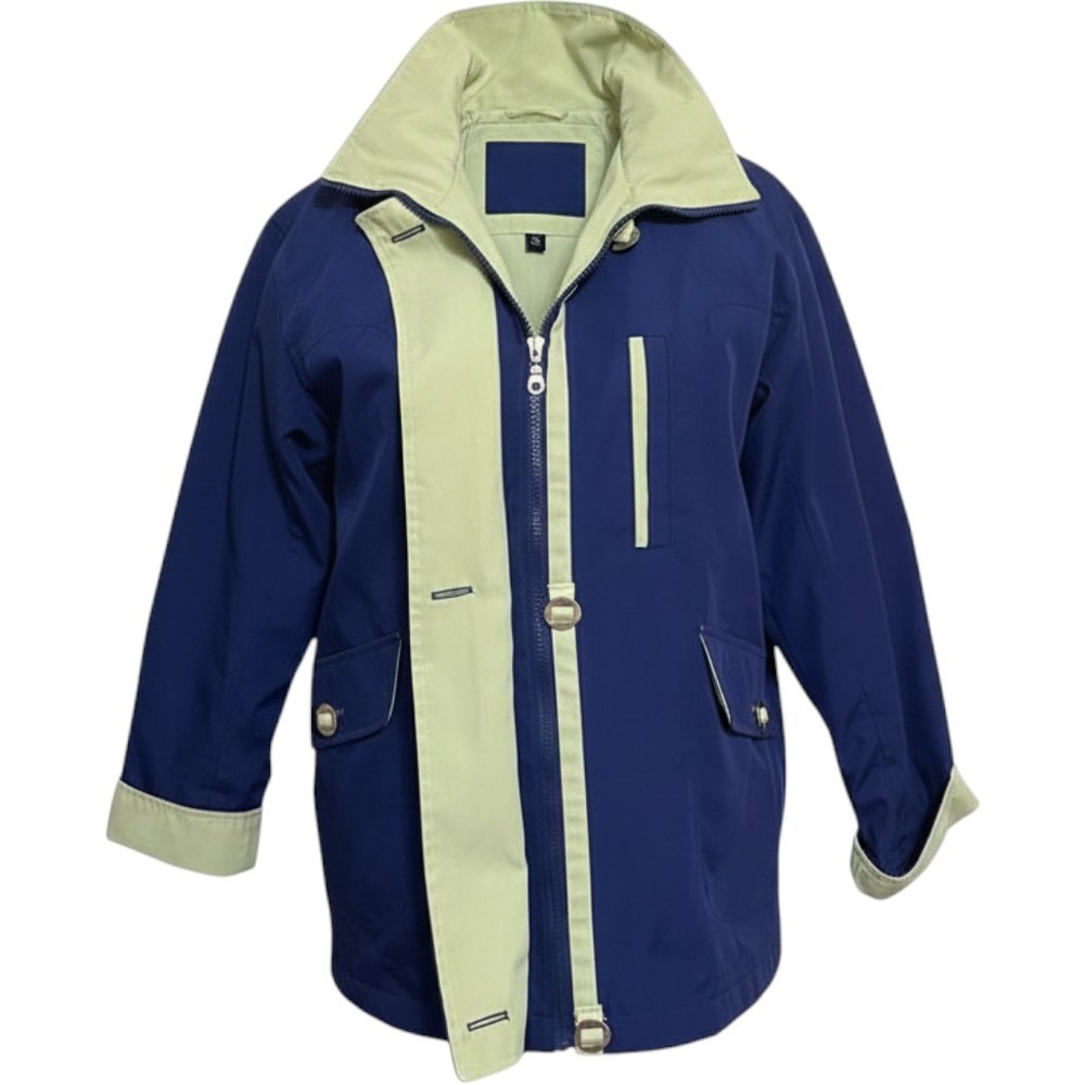 Tommy Hilfiger Jacket Women Petite XS Blue Preppy Gorpcore Zip Up Jacket